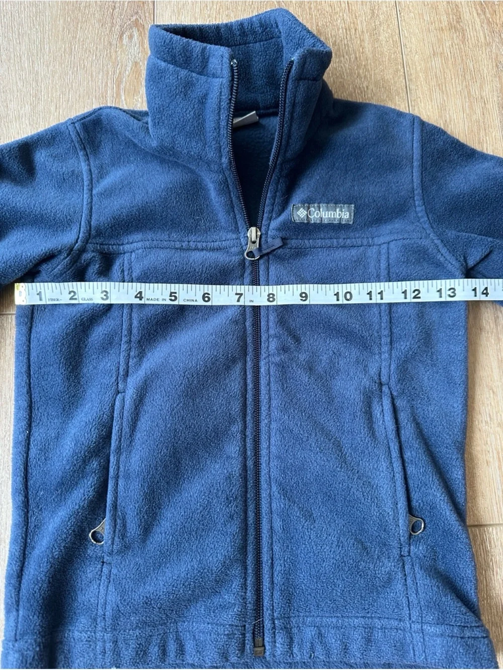 Columbia Navy Blue Full Zip Fleece Jacket Kids Youth XXS 4/5